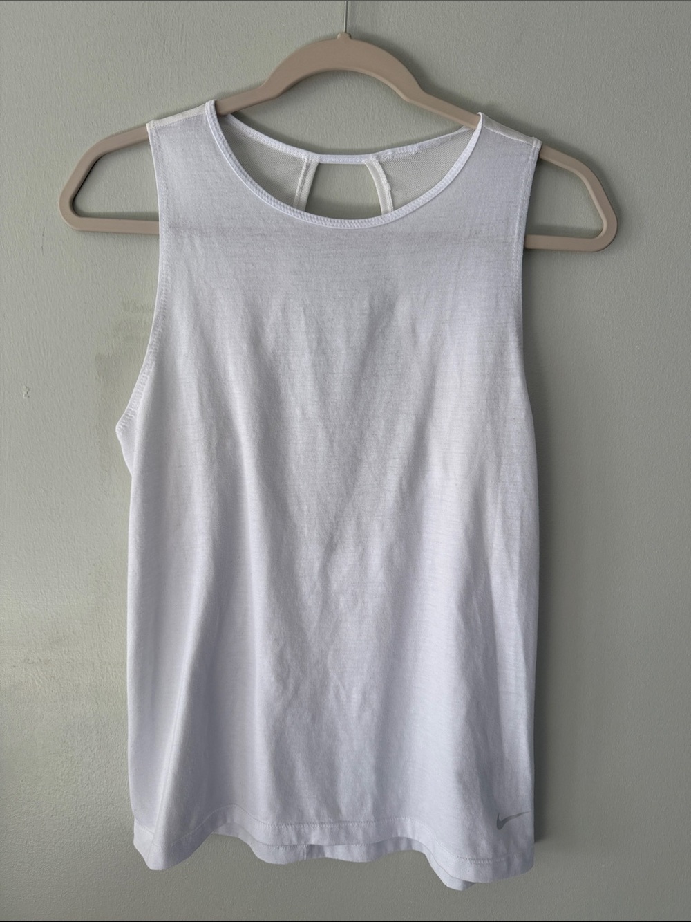 Nike White Crewneck Performance Tank